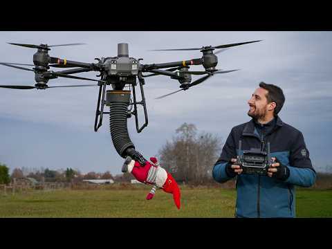 😏 Et si on mettait un bras robotisé, un grappin et un karcher sur un drone géant  ?