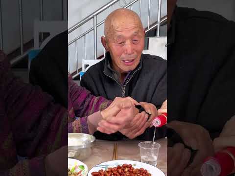 Life needs some fun. Rural life. The elderly life is full of joy. Happy family. Funny.