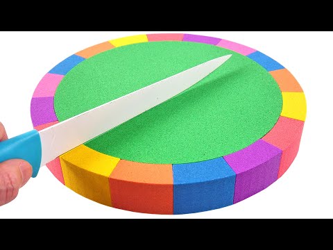 Satisfying Video | How To Make Watermelon from Kinetic Sand Cutting ASMR RainbowToyTocToc