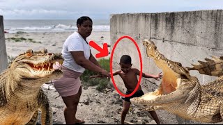 Encontramos un cocodrilo en la playa 😱😱😱