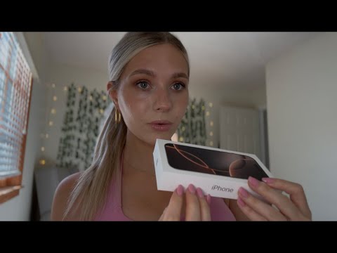 Trying ASMR on My New iPhone (Cupped Whispering, Camera Tapping, Mouth Sounds, Brushing)