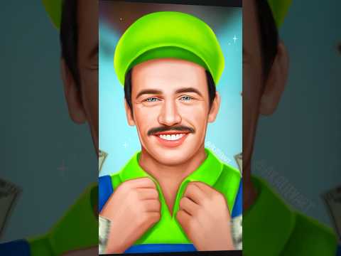 Realistic Luigi 🍄 #procreatepainting #supermario