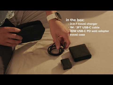 mophie Apple 3-in-1 travel charger