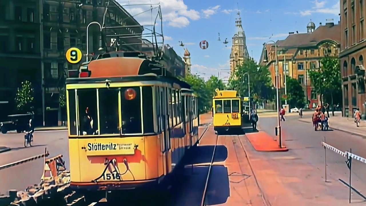 Leipzig, Germany 1931 (New Version) in Color, Streetcar Dashcam [60fps, Remastered] w/sound design
