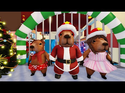 CHRISTMAS CAPYBARA FAMILY PRISON RUN ESCAPE OBBY ROBLOX