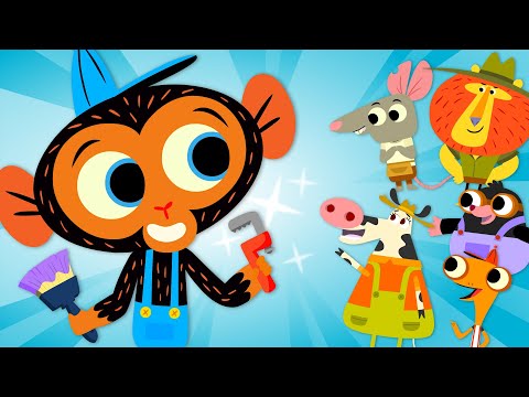 Mr. Monkey Saves The Day! | Mr. Monkey, Monkey Mechanic Cartoon Collection