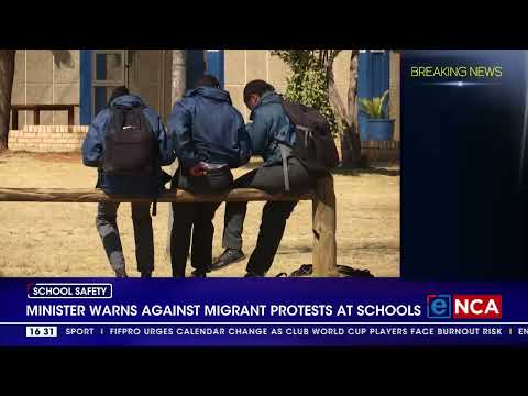 YouTube video thumbnail: Minister Gwarube Warns Against Migrant Protests at Schools