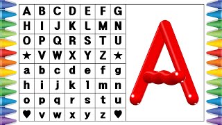 [알파벳 놀이] 유아와 어린이를 위한 ABCD 대문자 A부터 Z까지 쓰기 | Kids Alphabet A to Z | abc song | a for apple | abcd song