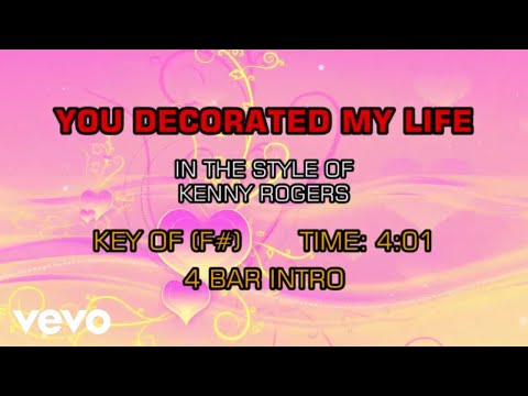 Kenny Rogers – You Decorated My Life (Karaoke)