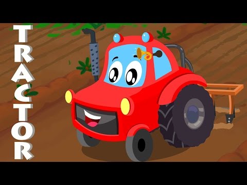 Little red car | tractor song | car songs for children