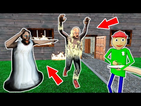Granny vs Fire vs Baldi Firefighter - funny horror animation parody (p.95)