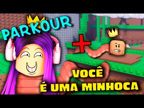 PARKOUR em DUPLA mas VOCÊ É UMA MINHOCA TEAMWORK OBBY - ROBLOX