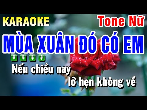 Karaoke Mùa Xuân Đó Có Em Tone Nữ ( Beat 2025 ) Huỳnh Anh