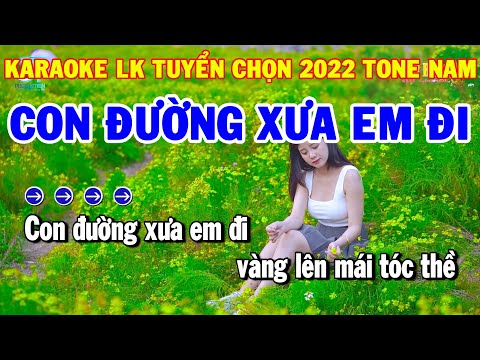 Karaoke Liên Khúc Nhạc Sống Tuyển Chọn Tone Nam | Con Đường Xưa Em Đi – Nhật Ký Đời Tôi | Thanh Hải