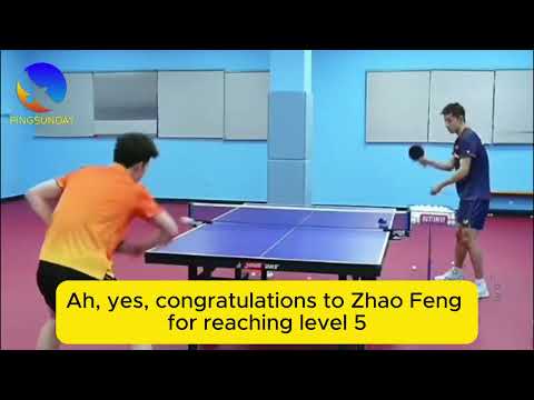 Multiball session with coach Zhang Jike