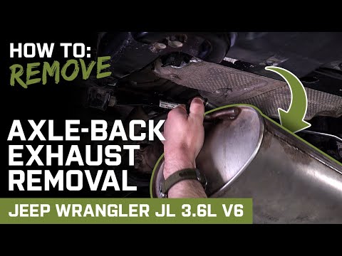 How to Remove Stock Axle-Back Exhaust | 3.6L Jeep Wrangler JL