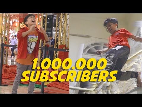 AKU TERIAK DI MALL, LONCAT KE KOLAM RENANG SPESIAL 1 JUTA SUBSCRIBERS!!!
