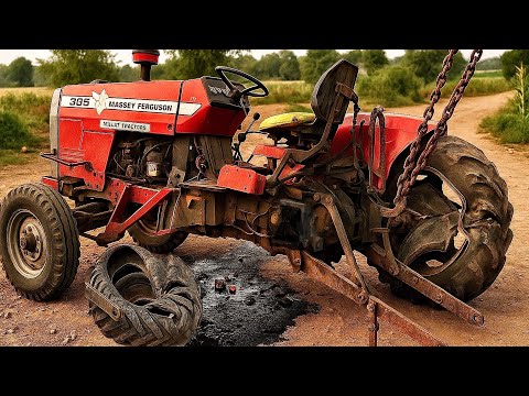 Tractor Tube Broke Mid-Journey — See Emergency Repair in Action|