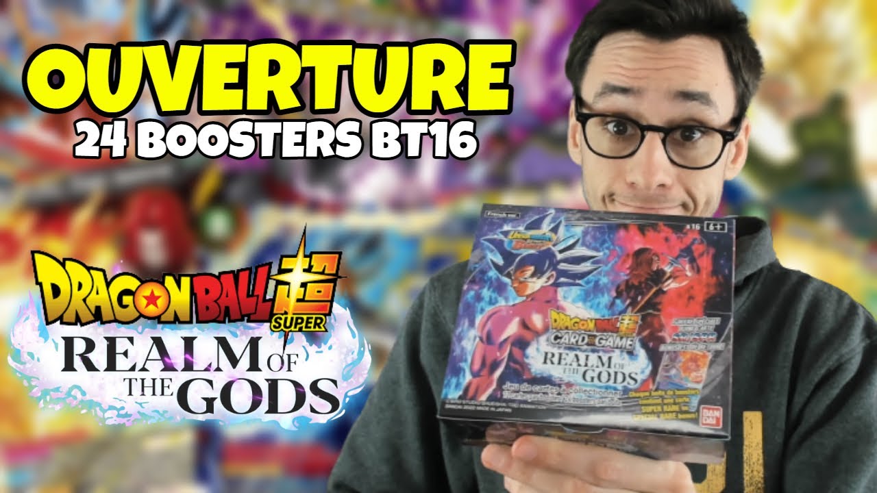 OUVERTURE DE 24 BOOSTERS REALM OF THE GODS BT16 - DRAGON BALL SUPER CARD GAME FR