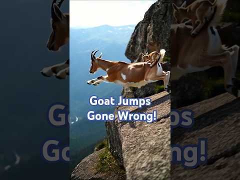 Baby Goat Falls Off Cliff During Extreme Jump | Will She Survive?! #GoatFails #AnimalShorts