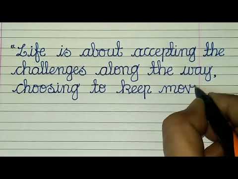 Inspirational Quote in English 1 // Cursive Handwriting // Calligraphy
