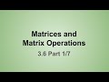 Exploring Matrices and Their Operations