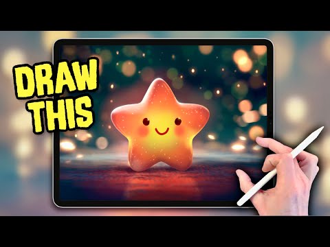 PROCREATE DRAWING Tutorial in EASY steps - CUTE STAR