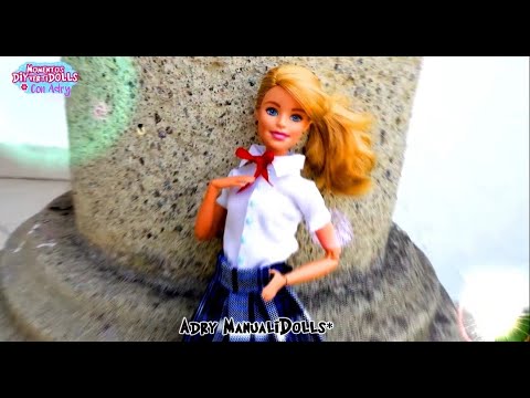 DIY; Como hacer UNIFORME Escolar completo para muñecas Barbie