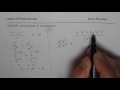 Laws of Exponents and Simplification