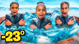 LAST TO LEAVE THE FROZEN ICE TUB WINS **SUPER COLD**