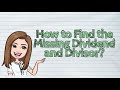 Finding Missing Values in Division