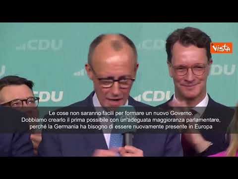 Il vincitore delle elezioni tedesche Merz: "Formeremo un nuovo Governo rapidamente"