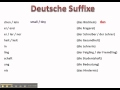Exploring German Prefixes and Suffixes