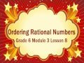 Ordering Rational Numbers on a Number Line