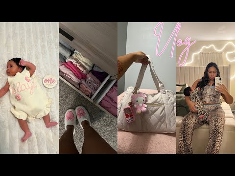 WEEKLY VLOG | One Month Baby Shoot + New Diaper Bag + DIY Patched Clogs + Organizing+Loungewear Haul