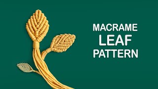 MACRAME LEAF PATTERN for Brooch, Keychain, Flower, Wall Decor