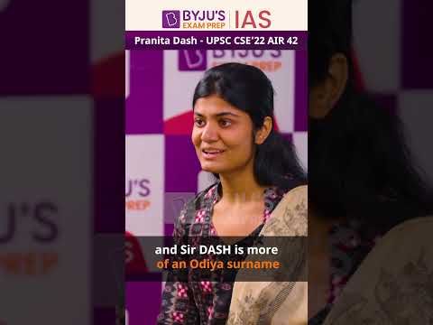 Pranita Dash AIR-42 Mock Interview | UPSC CSE 2022 Topper #shorts