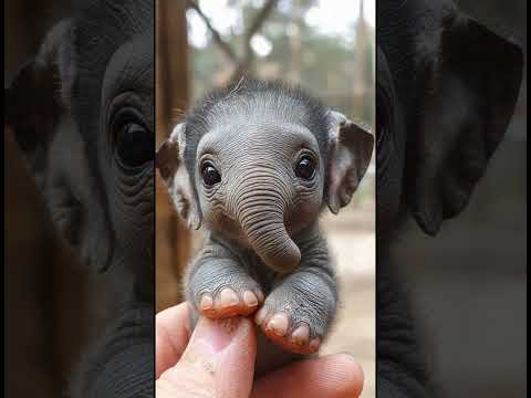 Oh my goodness!🙊 Check this out!🧐 The tiniest elephant you can imagine🐘