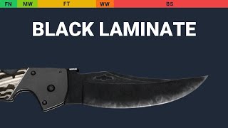 Falchion Knife Black Laminate Wear Preview