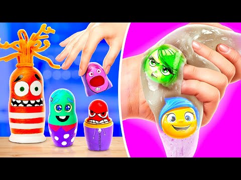 Slime de Inside Out 2 🤩🔥 *Melhores artesanatos de Inside Out 2 e Fidgets de papel DIY*