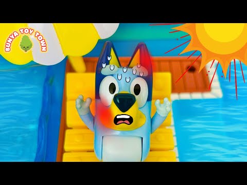 BLUEY Gets A Sunburn - Summer Safety For Kids + MORE Lesson for Kids | Pretend Play with Bluey Toys