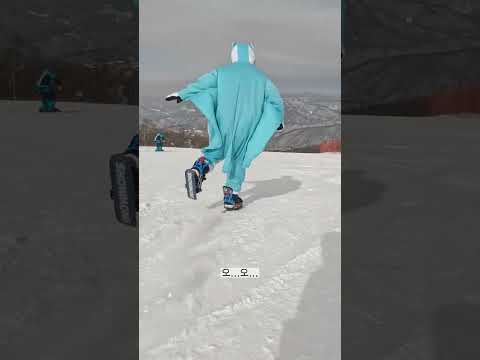 스키장에서 보여주는 날다람쥐 미친 라이딩