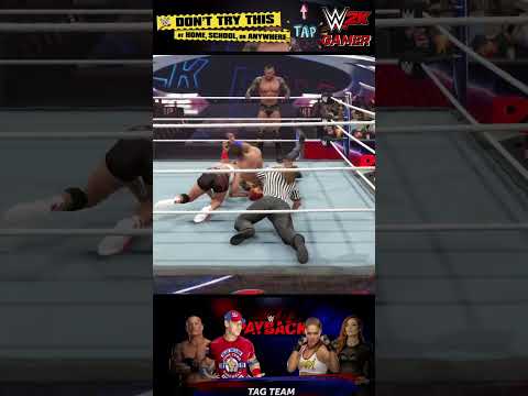 WWE 2K24 Intergender - Randy Orton & John Cena vs. Becky Lynch  & Ronda Rousey - #wwe #live