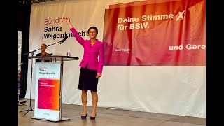 Jetzt kommt die Sonne. Sahra Wagenknecht & BSW am 9. Juni 2024 in Frankfurt am Main.
