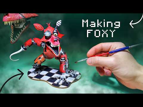 How to make Withered Foxy with clay | FNAF clay art