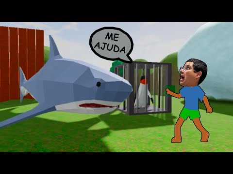 TENTE SALVAR OS ANIMAIS CAPTURADOS PELO TUBARÃO GIGANTE! (ROBLOX)