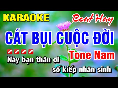Karaoke Cát Bụi Cuộc Đời Tone Nam (Beat Hay) Nhạc Sống 2025 | Hoài Phong Organ