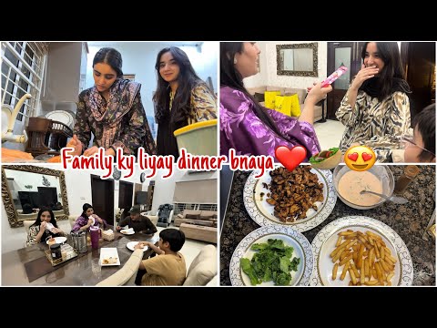 Family ky liyay dinner bnaya😌-Chicken Shawarma Wraps ki easiest recipe❤️-Sb ka reaction 😁