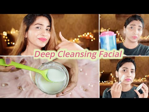 Homemade Deep Cleansing Facial For Pimples blackheads | Get Clean Clear Smooth Glowing Skin At Aome
