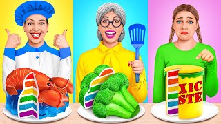 Eu vs Minha Vó No Desafio De Culinária | Guerra Engraçada na Cozinha por Mega DO Challenge